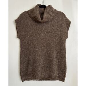 Brown Forever 21 Sleeveless Turtleneck Sweater S